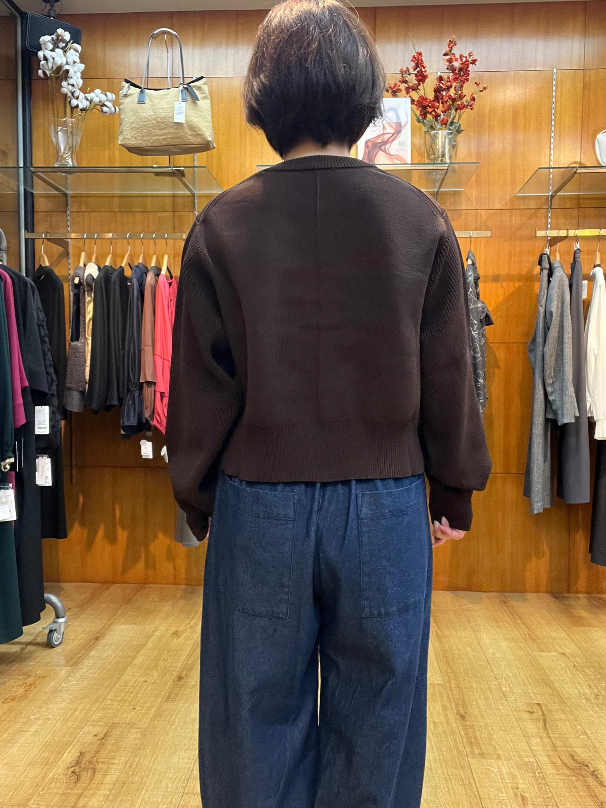 【botanical】スポンディッシュBIGボタンクルーネックカーディガン