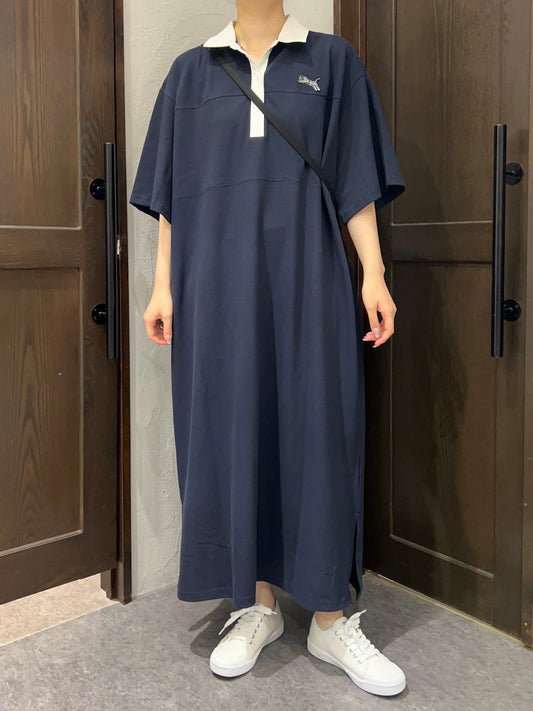 【TRANOI】トラワッペンロングポロワンピース