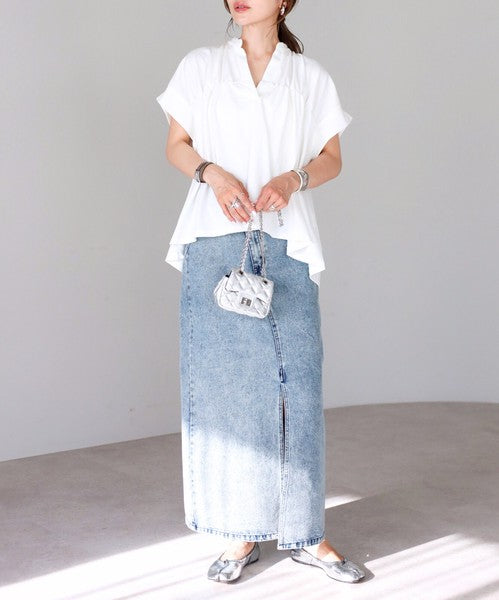 【botanical】シャーリングスキッパートップス