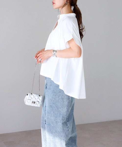 【botanical】シャーリングスキッパートップス