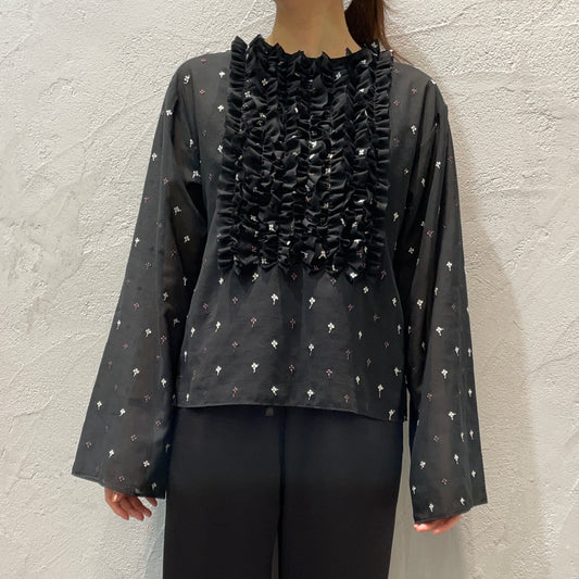 【De bon coer】ラメ刺繍ブラウス