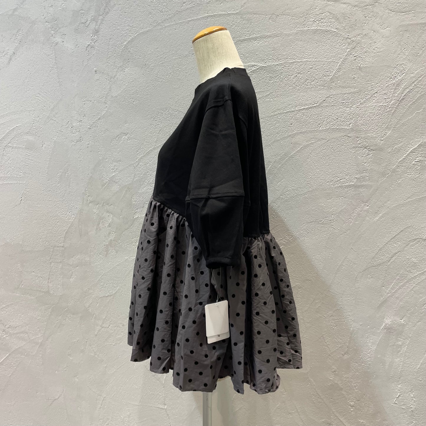 【botanical】フロッキードットティアードプルオーバー