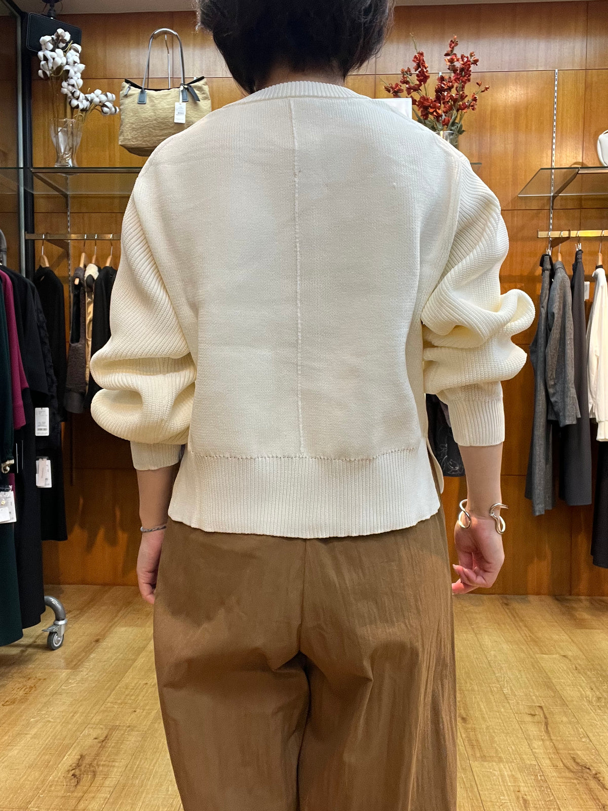 【botanical】スポンディッシュBIGボタンクルーネックカーディガン