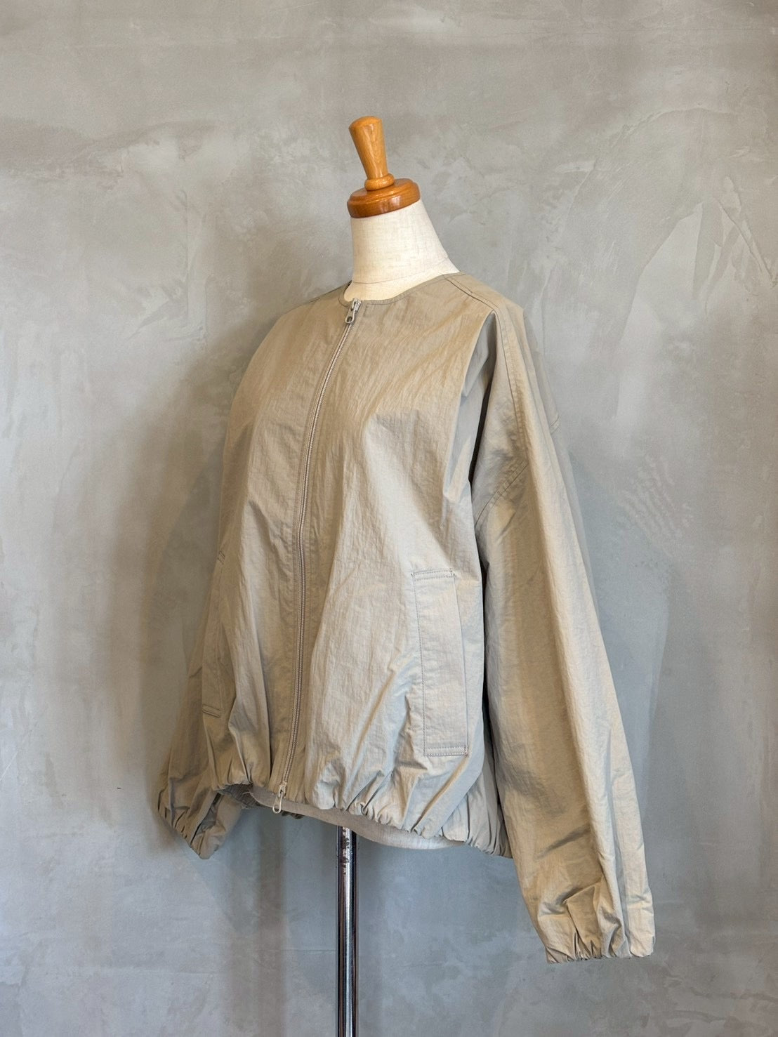 【maomade】ヴィンテージウェザーバルーンシルエットZIP UPジャケット