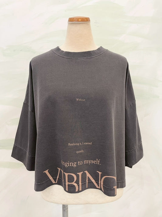 【botanical】ピグメント製品染め オーバーロゴTシャツ