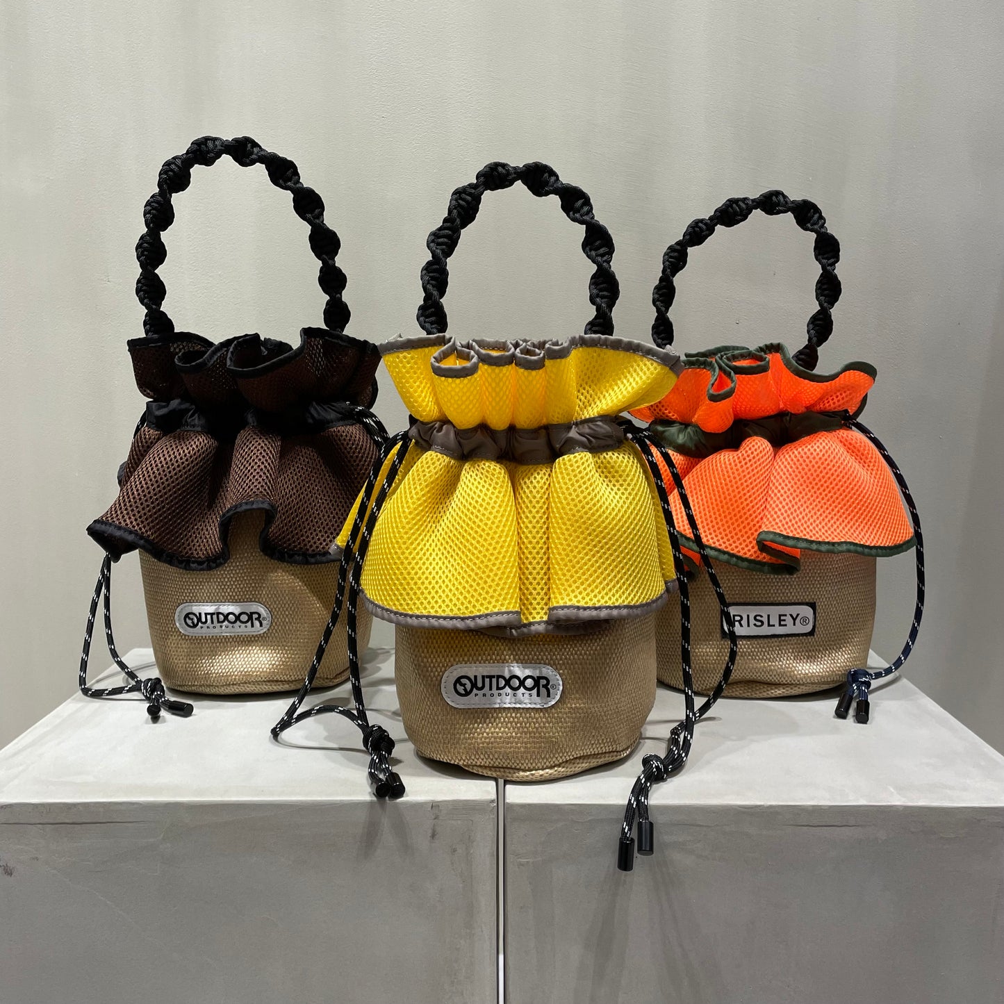 Risley/outdoorコラボ巾着バッグ
