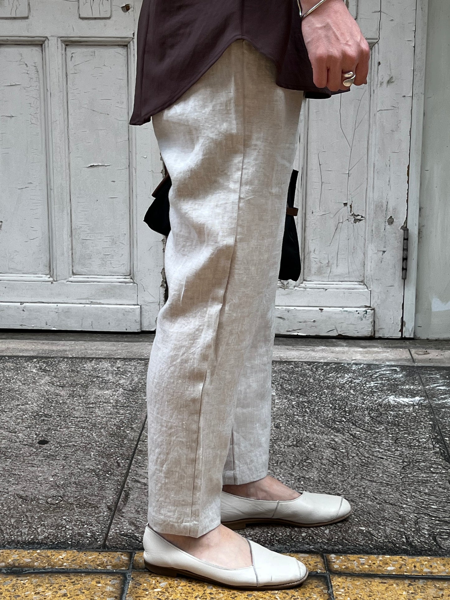 【Swarm】リネンテーパードパンツ