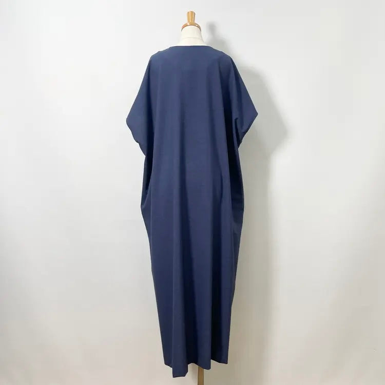mizuiro ind /クルーネックフロントフライロングジレ