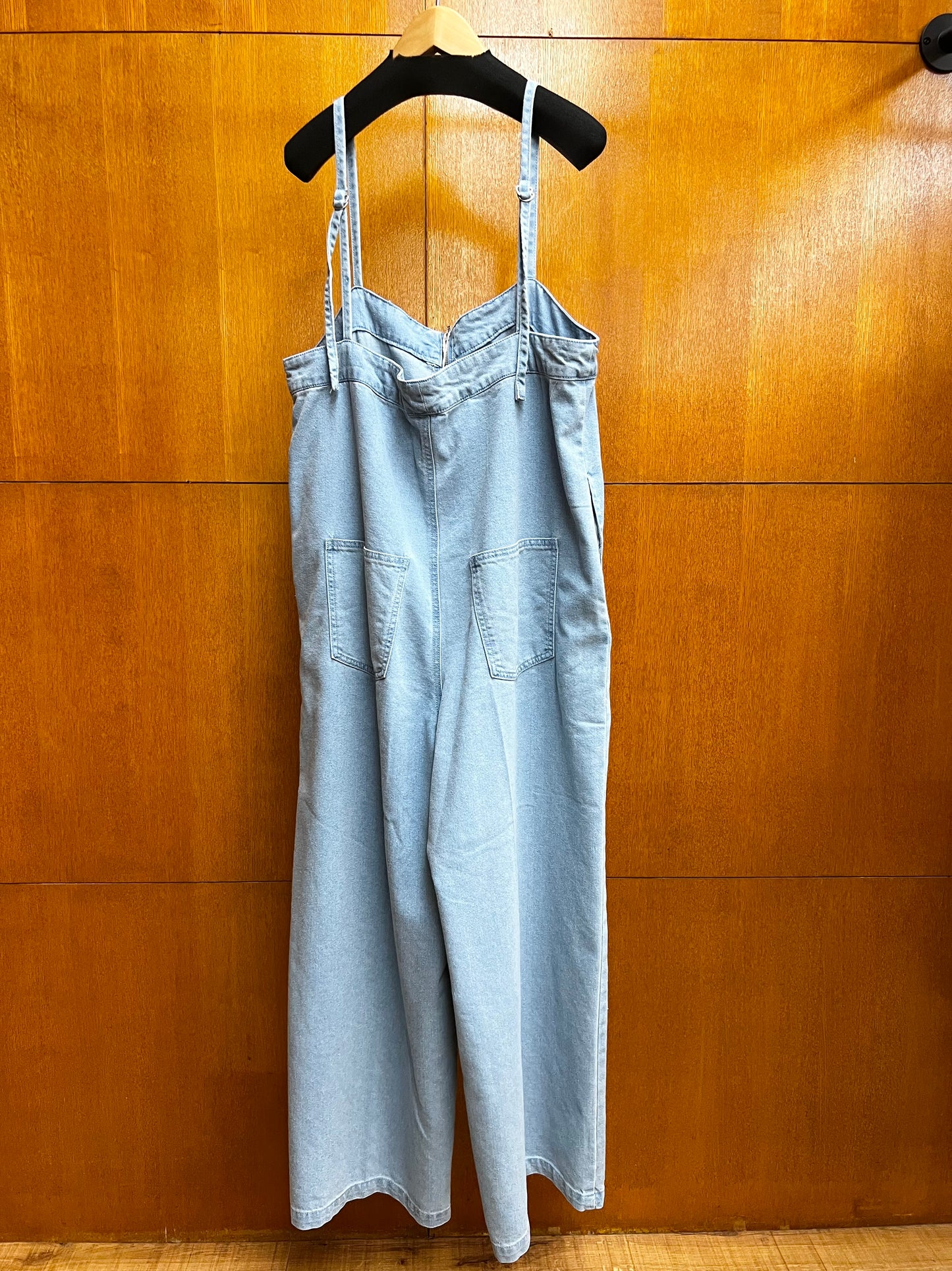 【botanical】センタープレスデニムサロペット