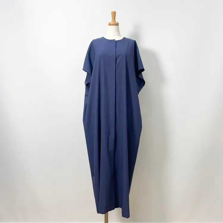 mizuiro ind /クルーネックフロントフライロングジレ