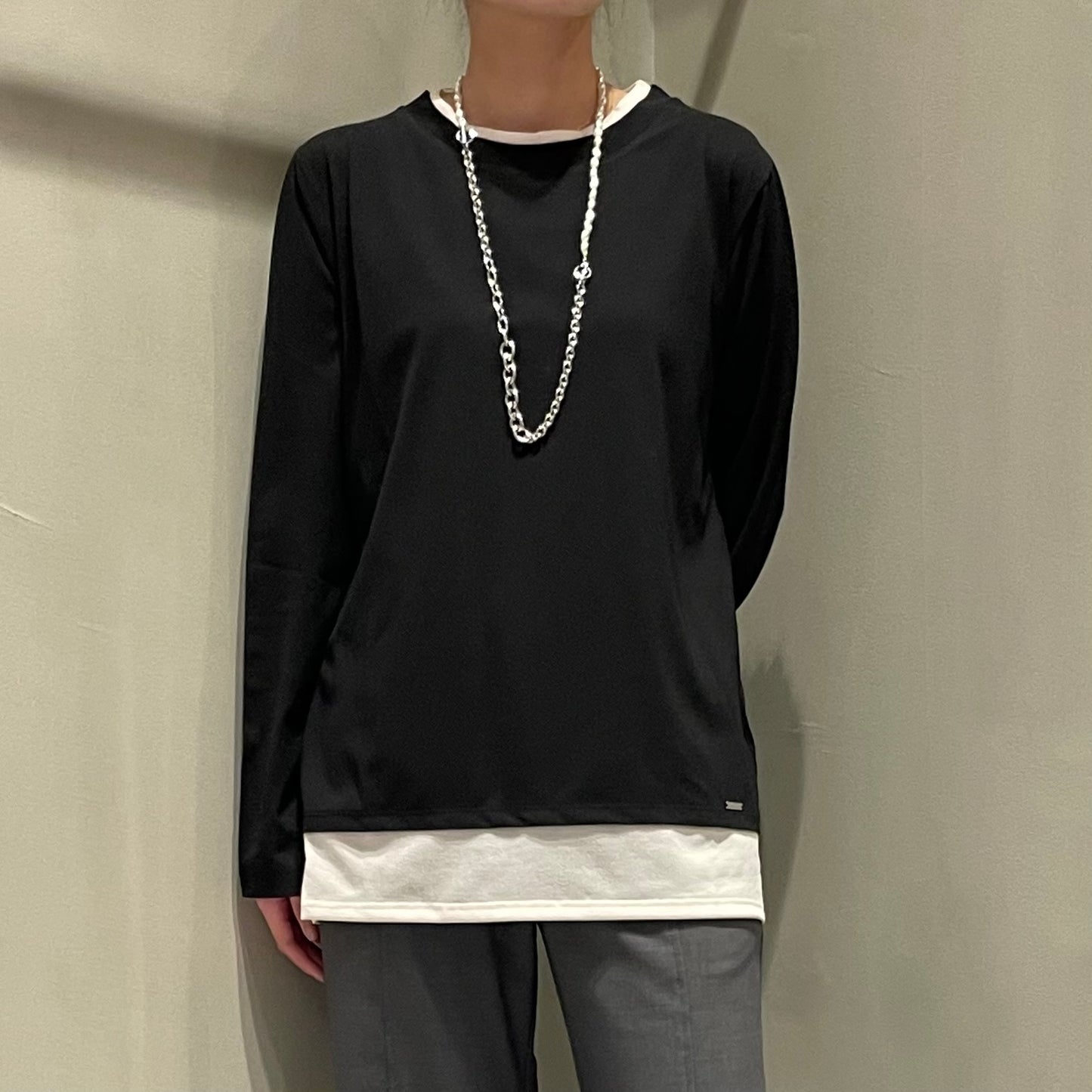 【CHIGNON】配色レイヤードロンT