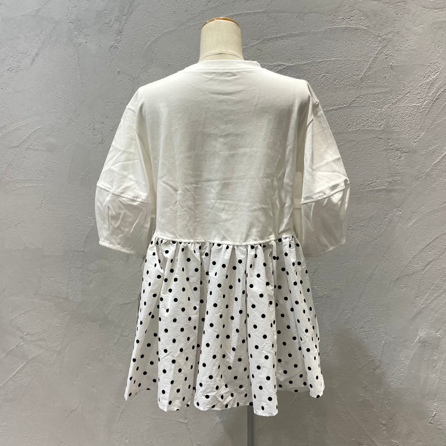 【botanical】フロッキードットティアードプルオーバー