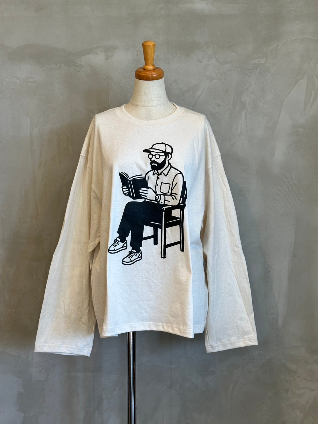 【ALL HOURS】6.0オンスMIDIウェイトロンT　BOOKLOVE