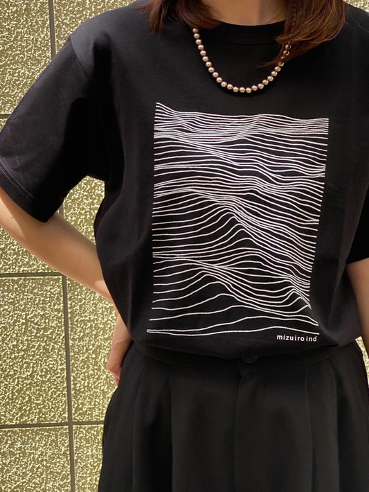 【mizuiro ind】 surface water print Teeカットソー