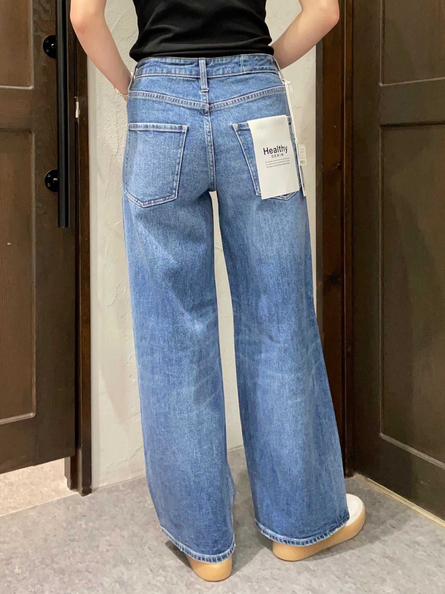 【Healthy denim】ピンクペッパーミッドライズ