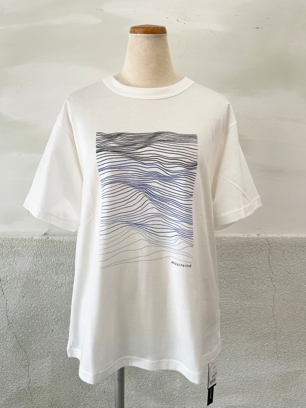 【mizuiro ind】 surface water print Teeカットソー