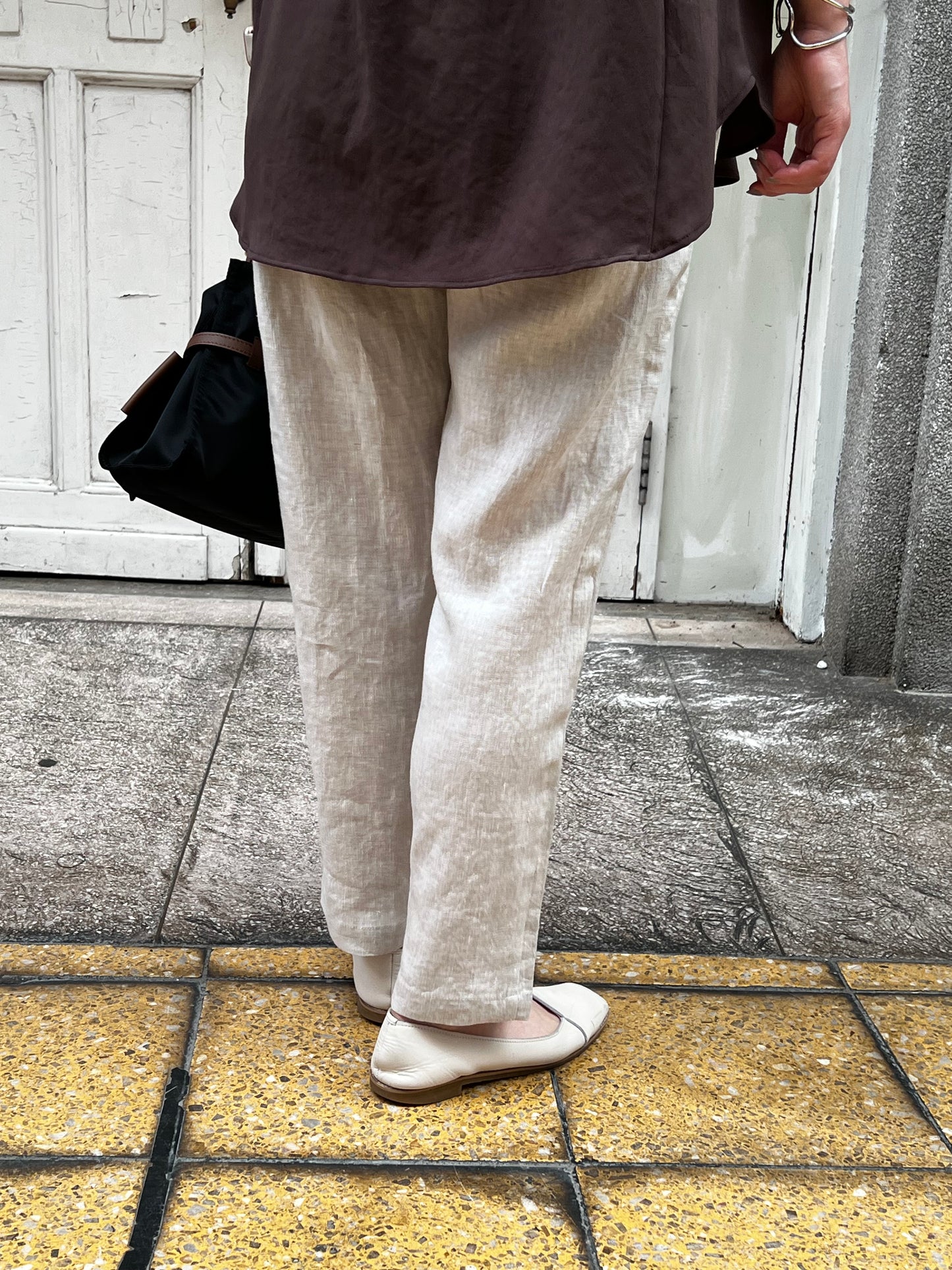 【Swarm】リネンテーパードパンツ