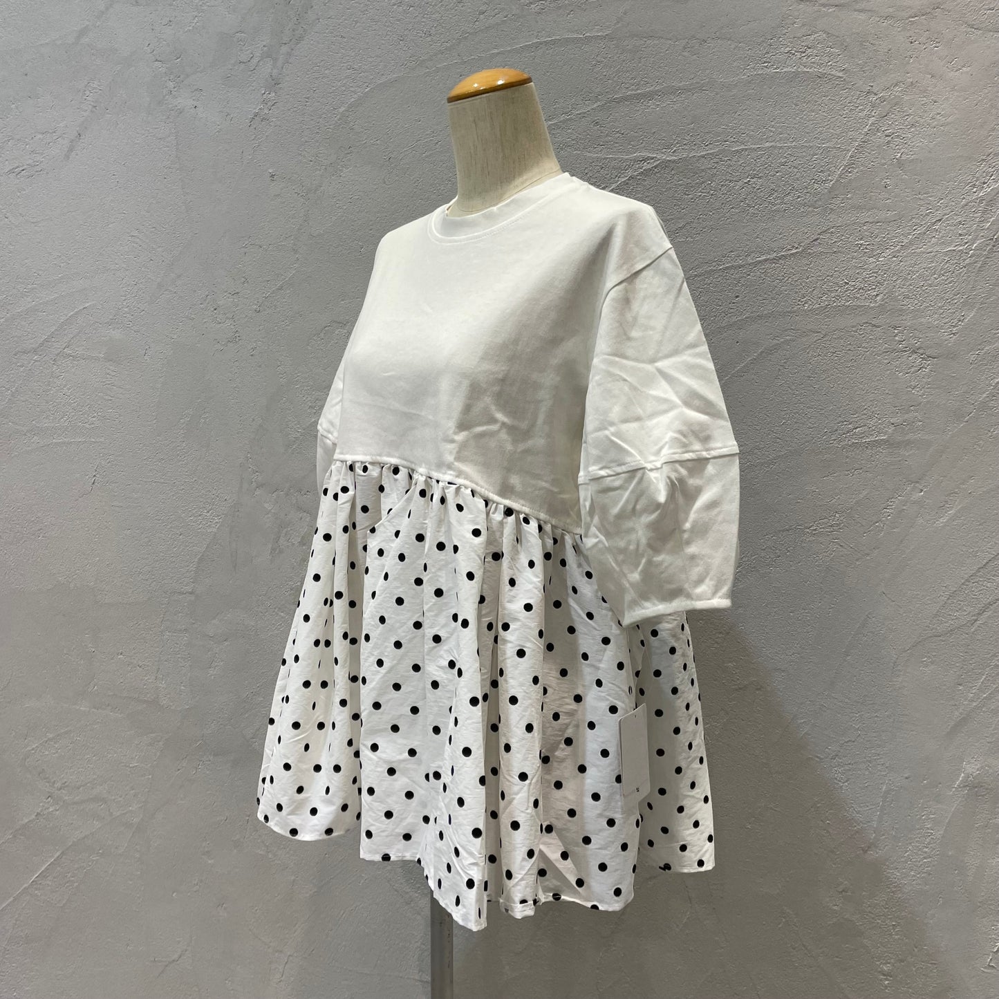 【botanical】フロッキードットティアードプルオーバー