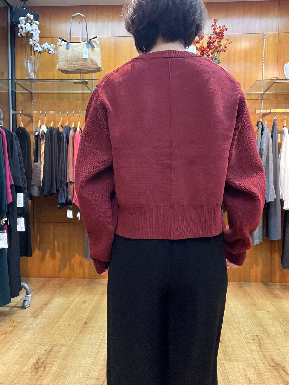 【botanical】スポンディッシュBIGボタンクルーネックカーディガン