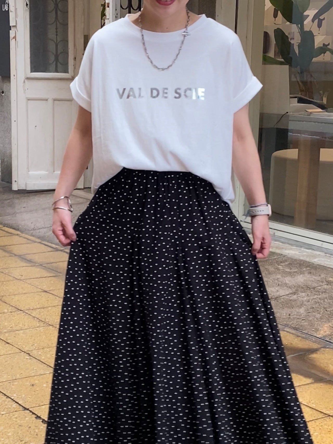 【CLOCHE】ロールアップフレンチスリーブTシャツ