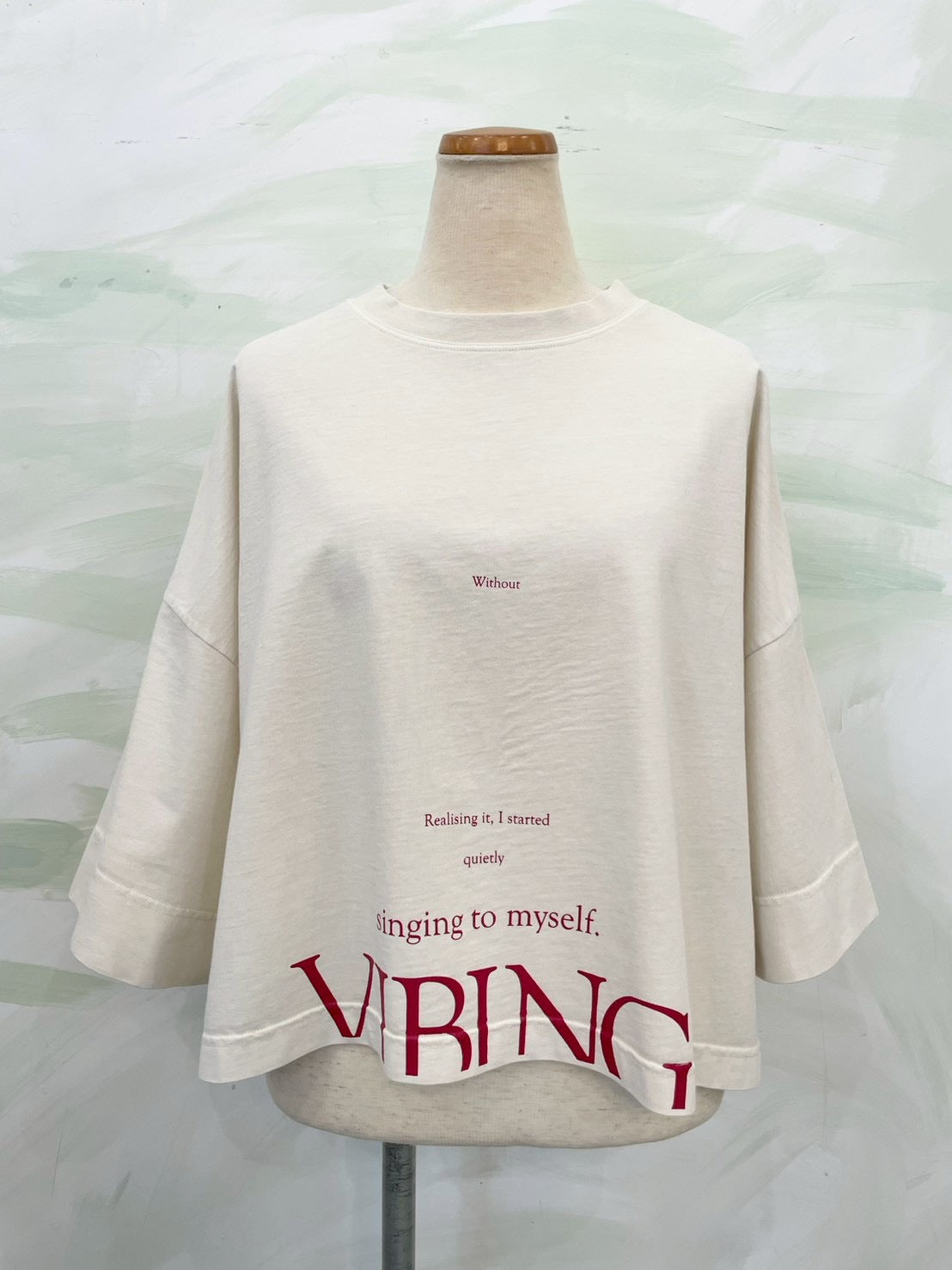 【botanical】ピグメント製品染め オーバーロゴTシャツ