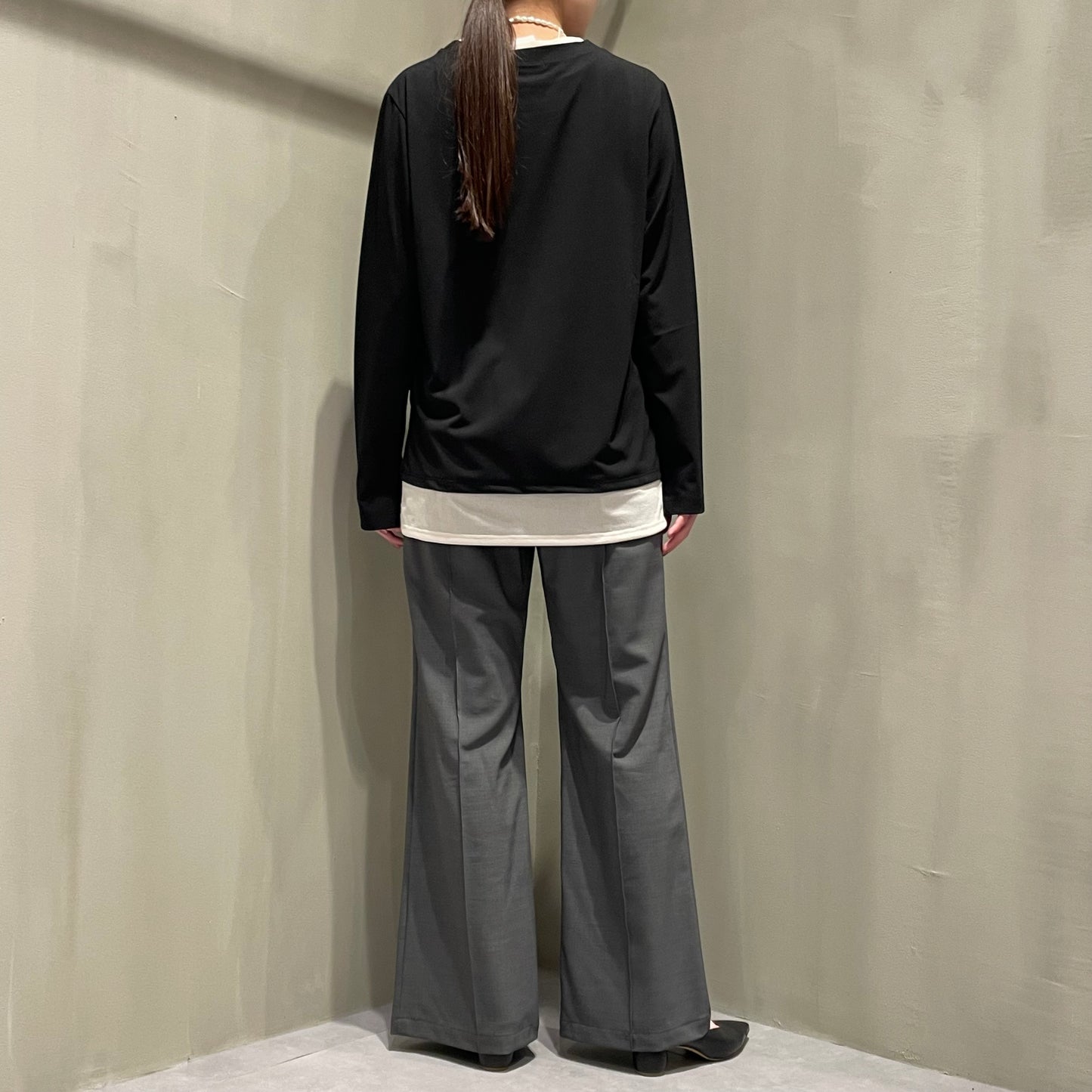 【CHIGNON】配色レイヤードロンT
