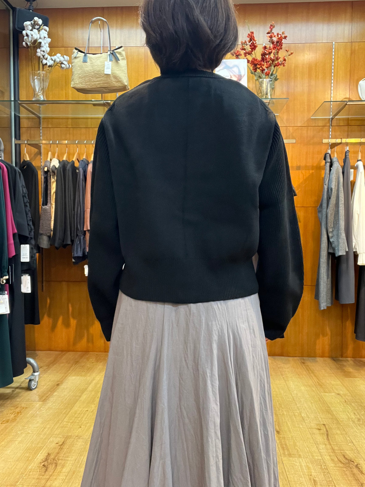 【botanical】スポンディッシュBIGボタンクルーネックカーディガン