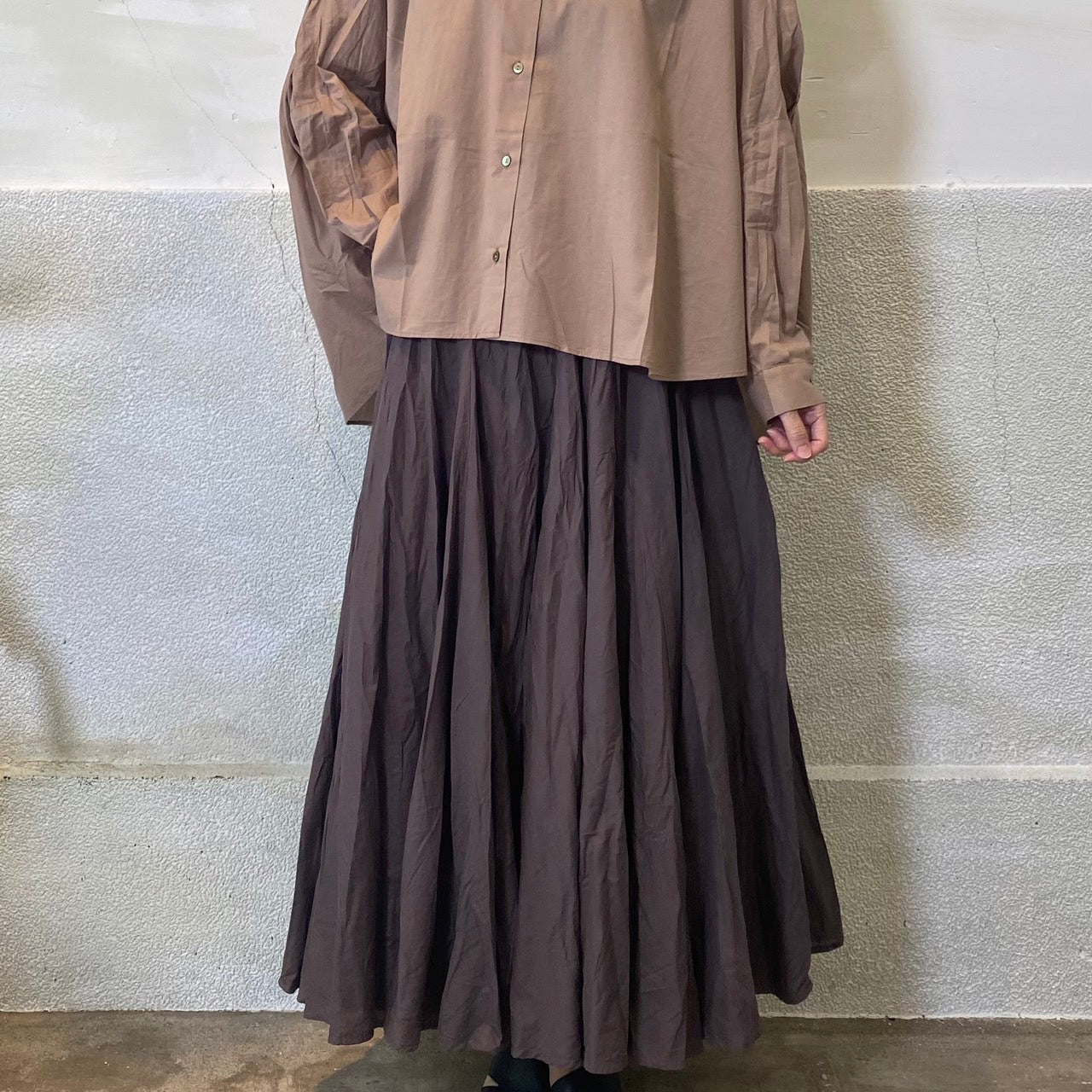 【mizuiro ind】コットンフレアボリュームスカート
