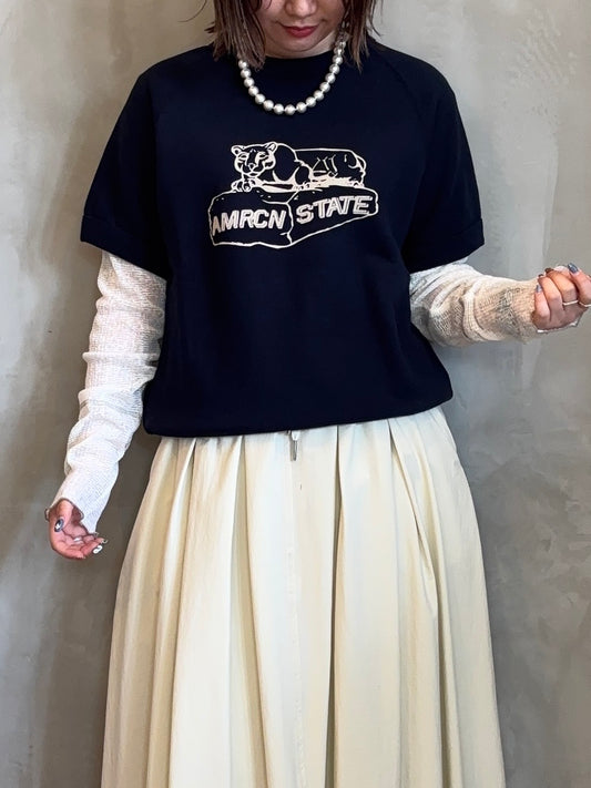 【AMERICANA】チーターハーフスリーブスウェット