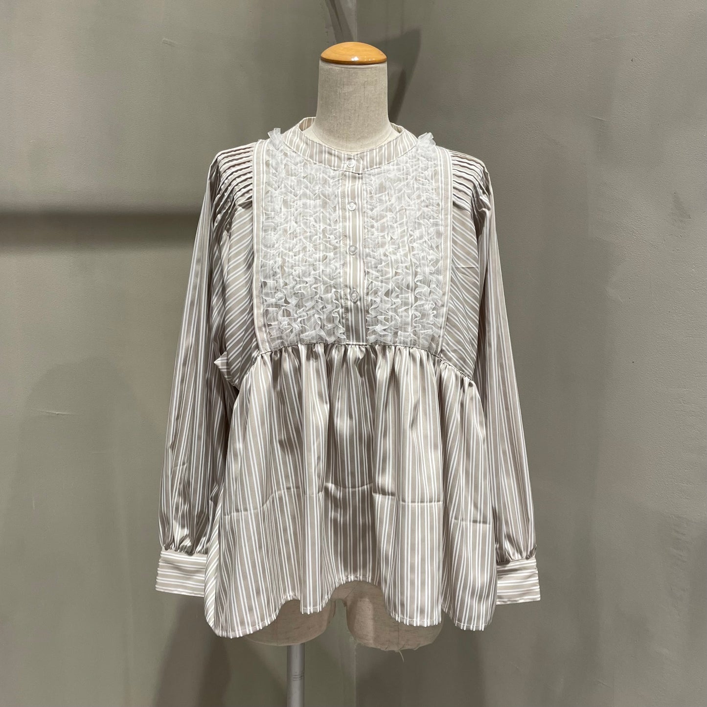 【TORRAZZO DONNA】メッシュフリルブラウス