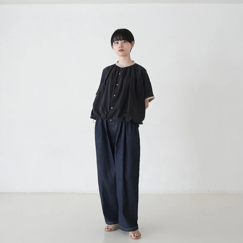 【MANON】フレンチスリーブスピンドルクレリックアミカルシャツ