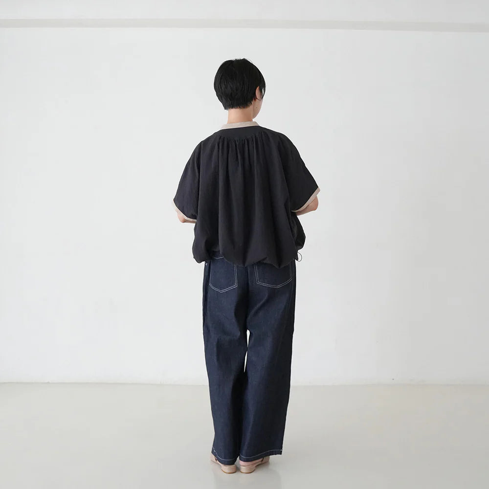 【MANON】フレンチスリーブスピンドルクレリックアミカルシャツ