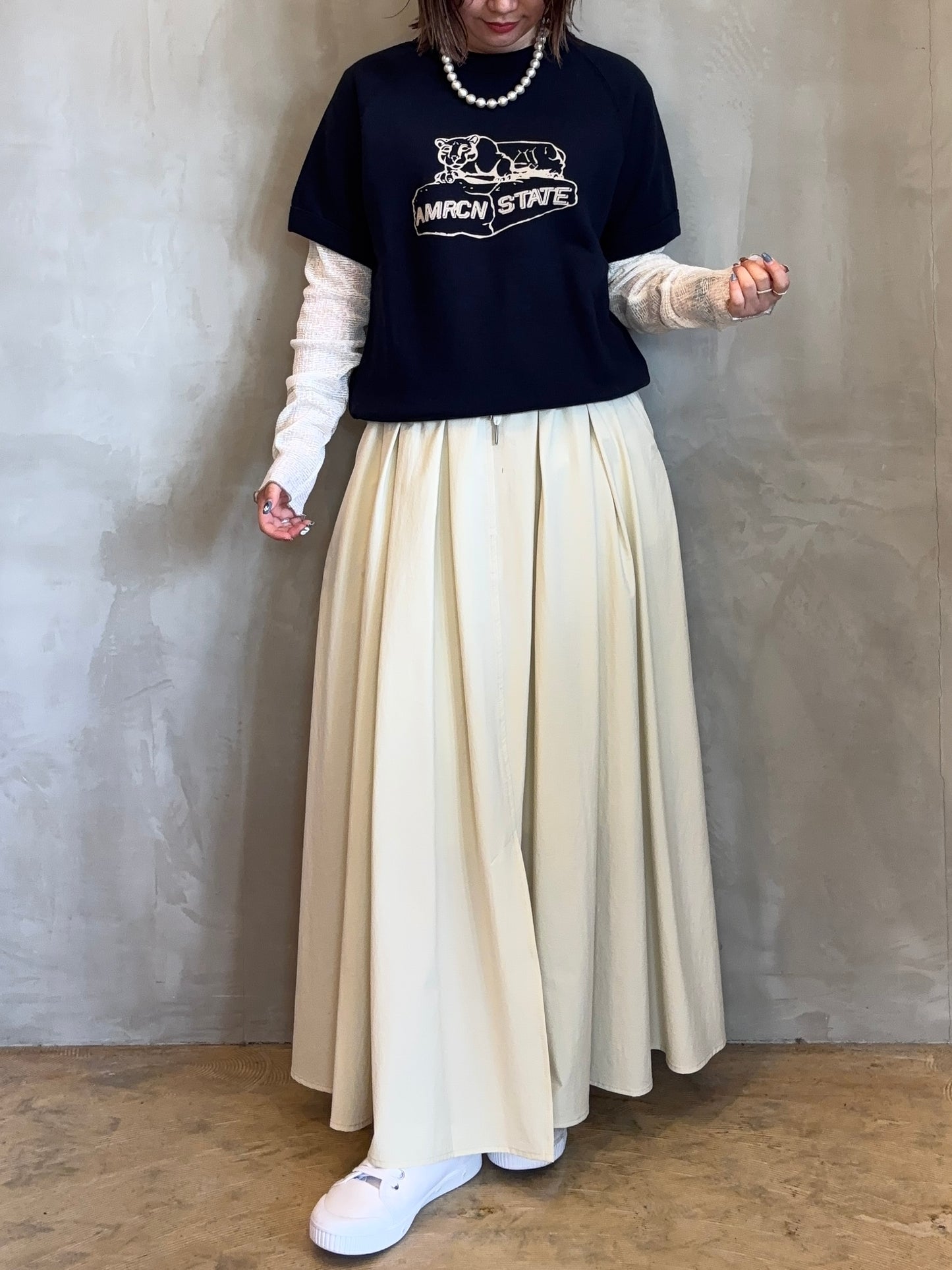 【AMERICANA】チーターハーフスリーブスウェット