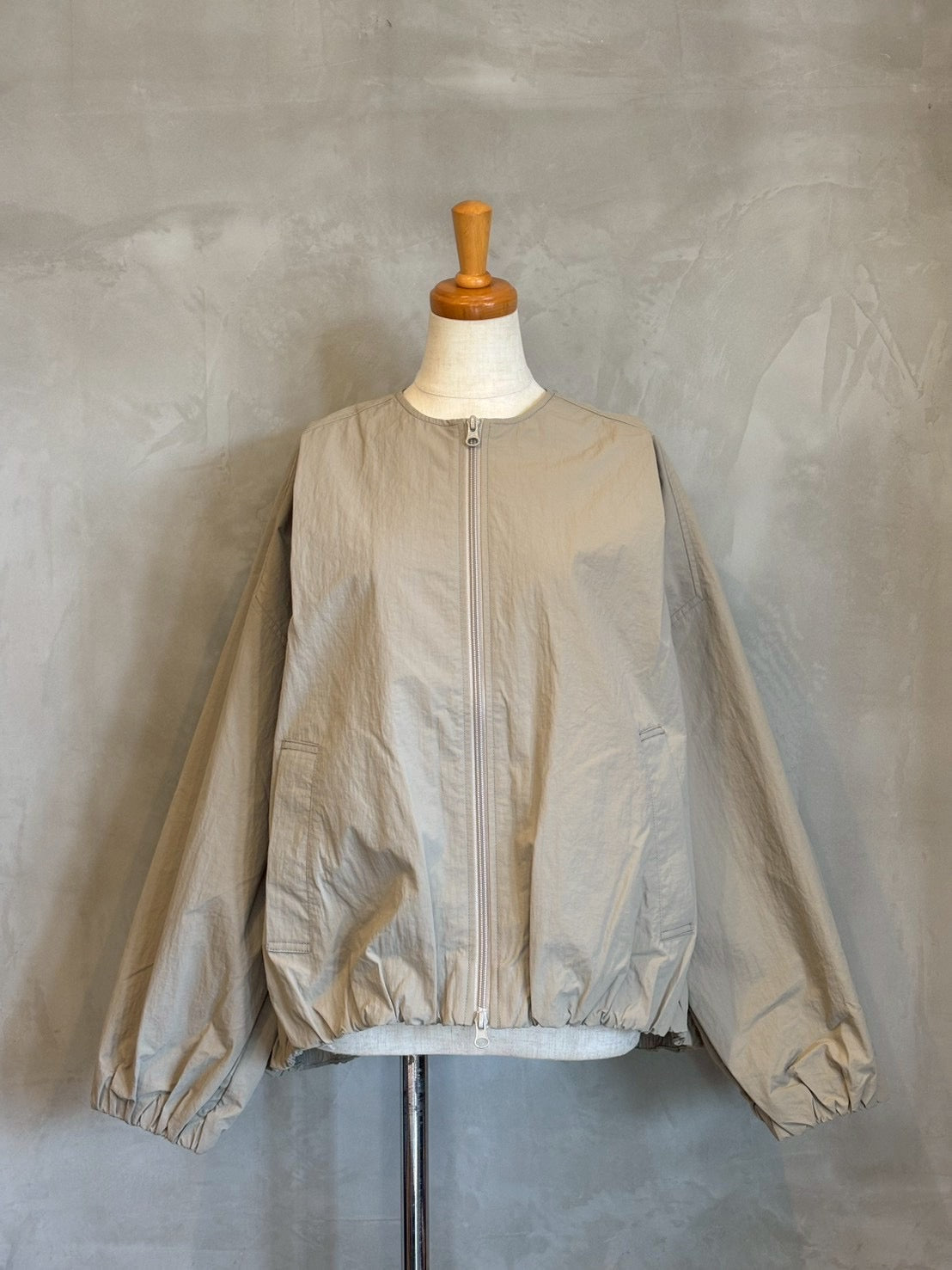 【maomade】ヴィンテージウェザーバルーンシルエットZIP UPジャケット