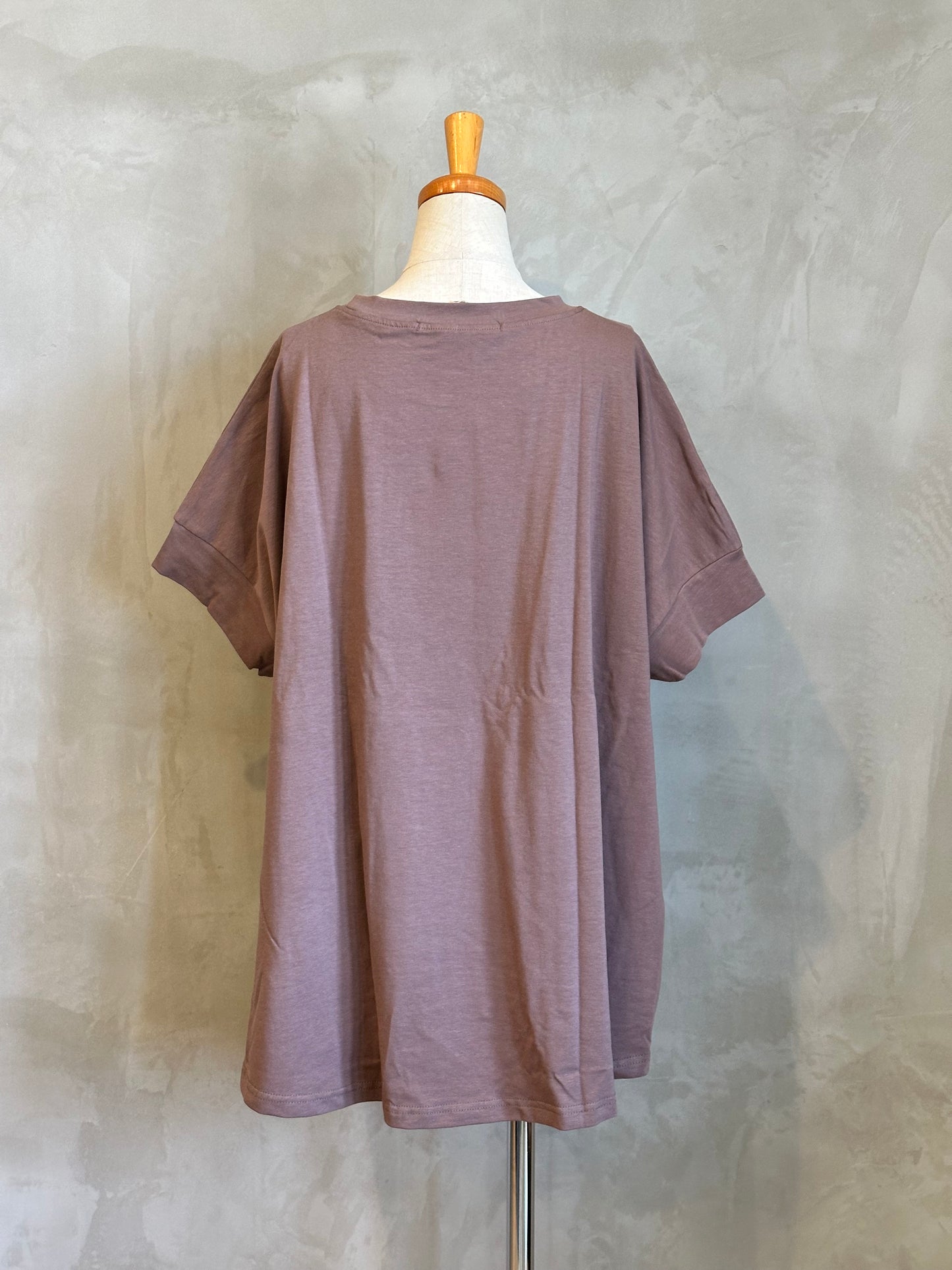 【botanical】コットンラウンドヘムプリントTEE