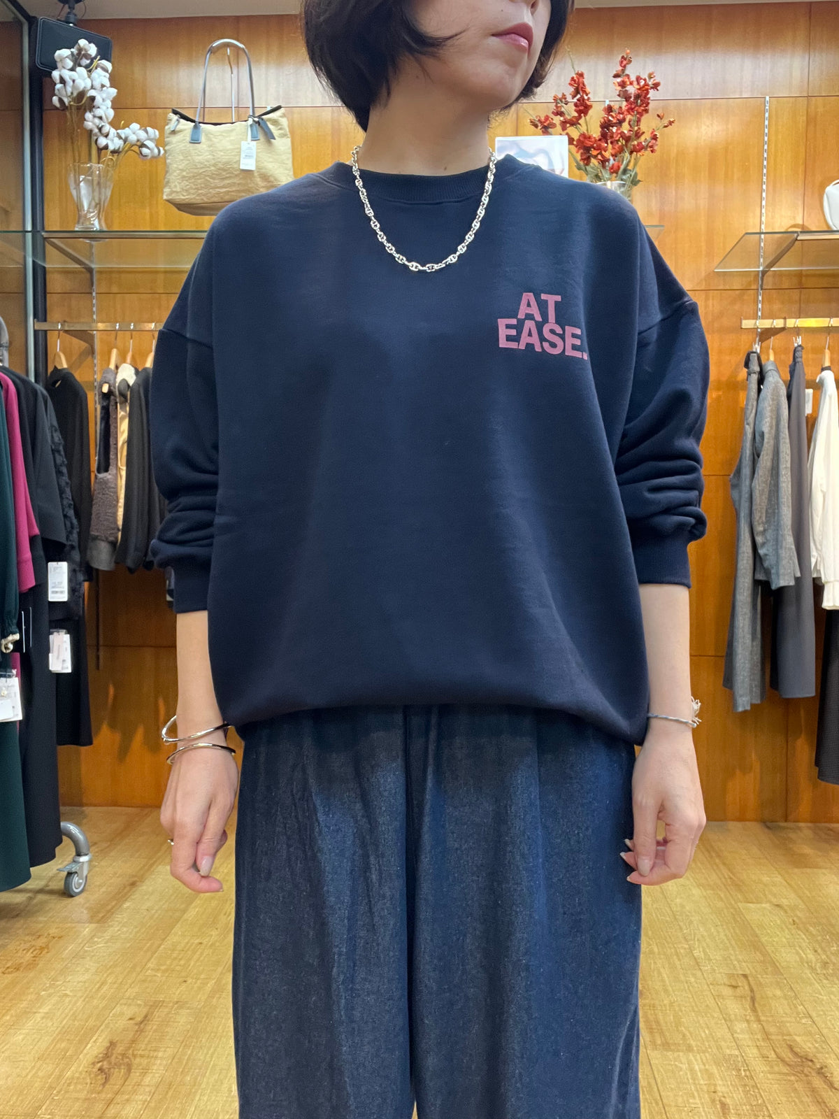【NUS】国産裏毛 バックテープロゴプルオーバー