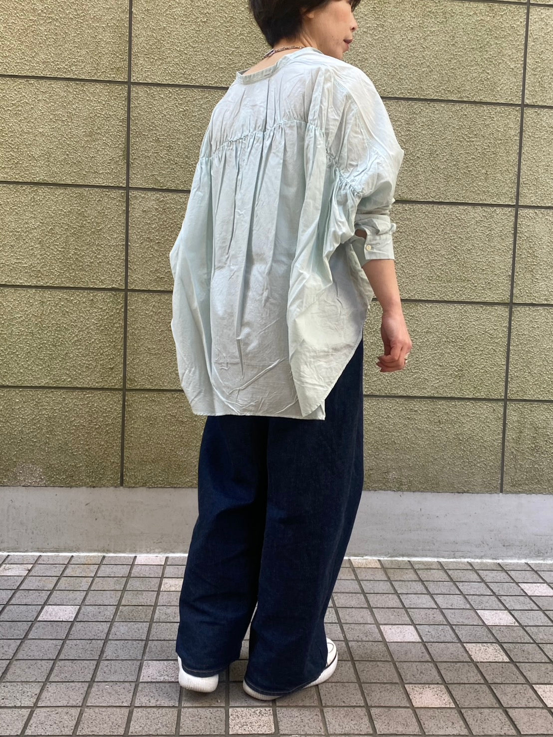 【mizuiro ind】バックギャザーブラウス