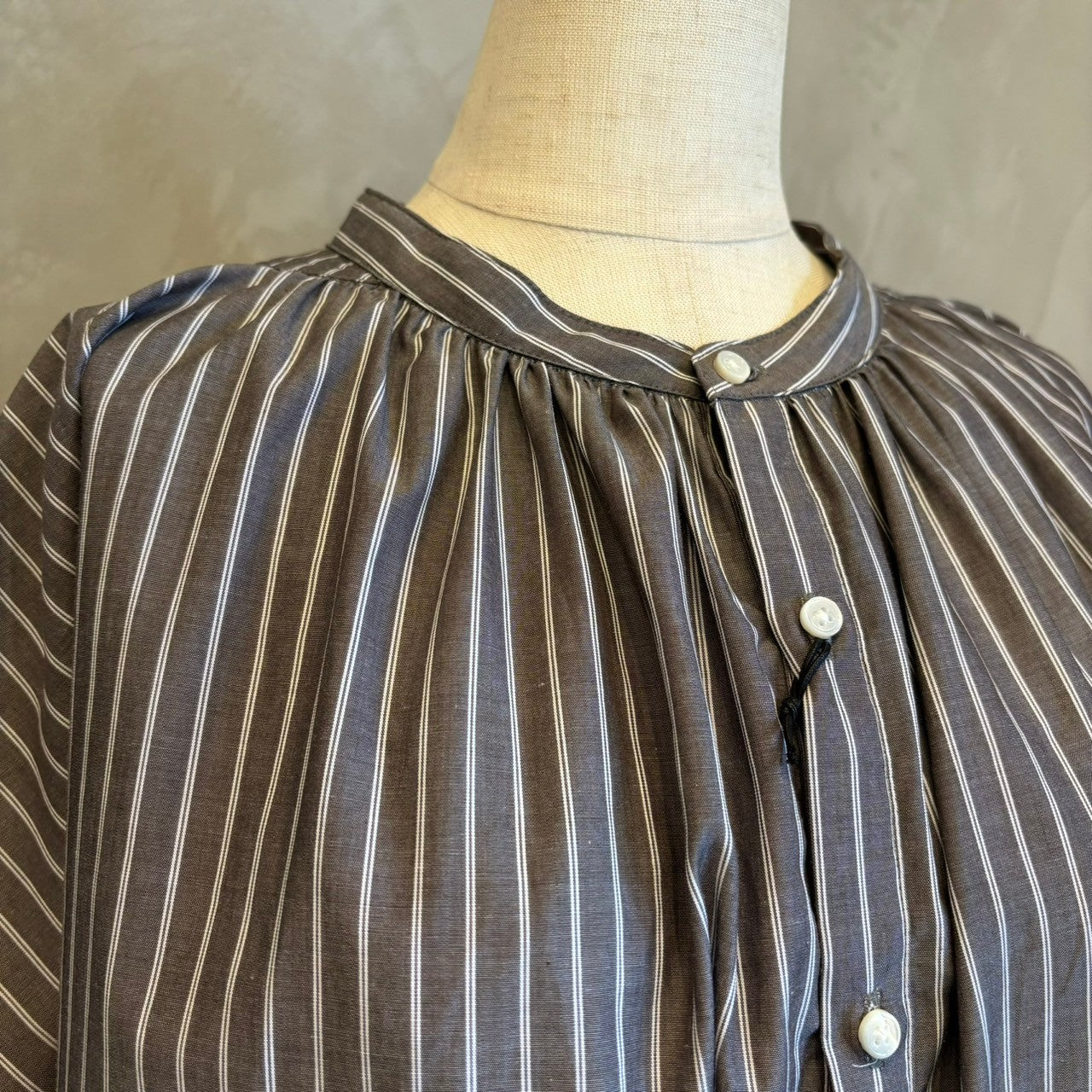 【MANON】ストライプフレンチスリーブビッグアミカルシャツ