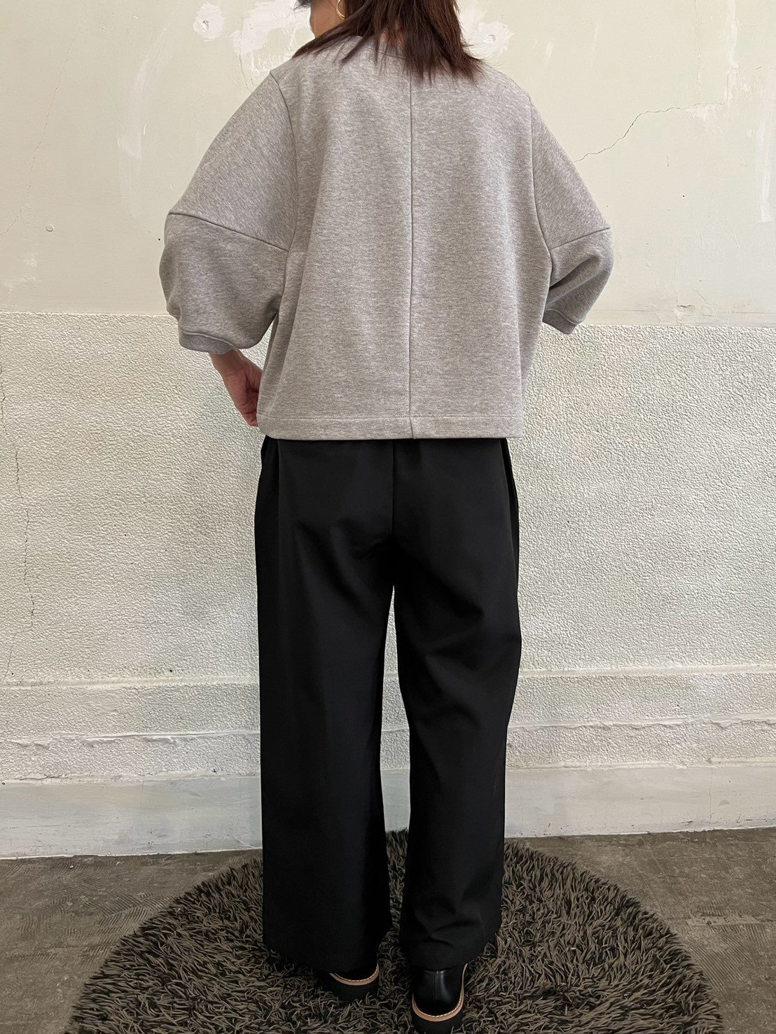 【botanical】シャーリングウエストワイドパンツ