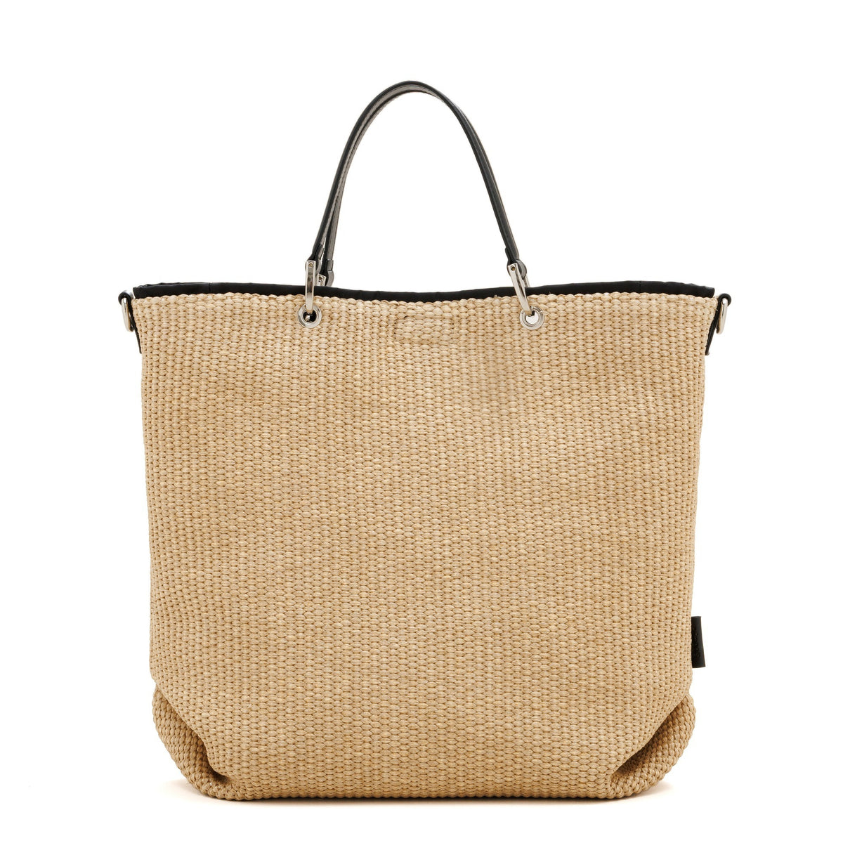 【予約商品】story.（ストーリー）ナイロン×カゴ素材 リバーシブルトートバッグ M