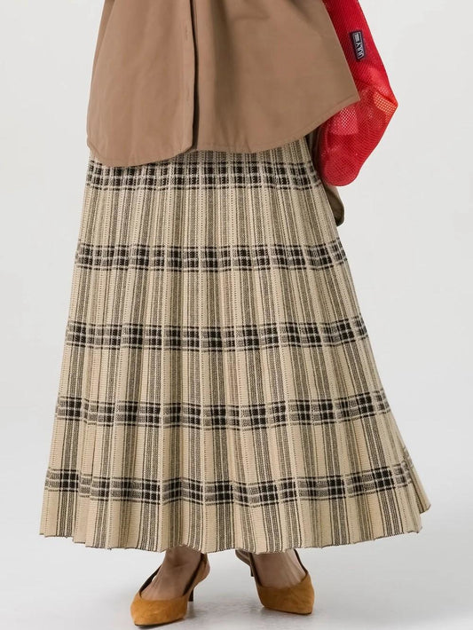 【TORRAZZODONNA】リバーシブルチェックニットスカート