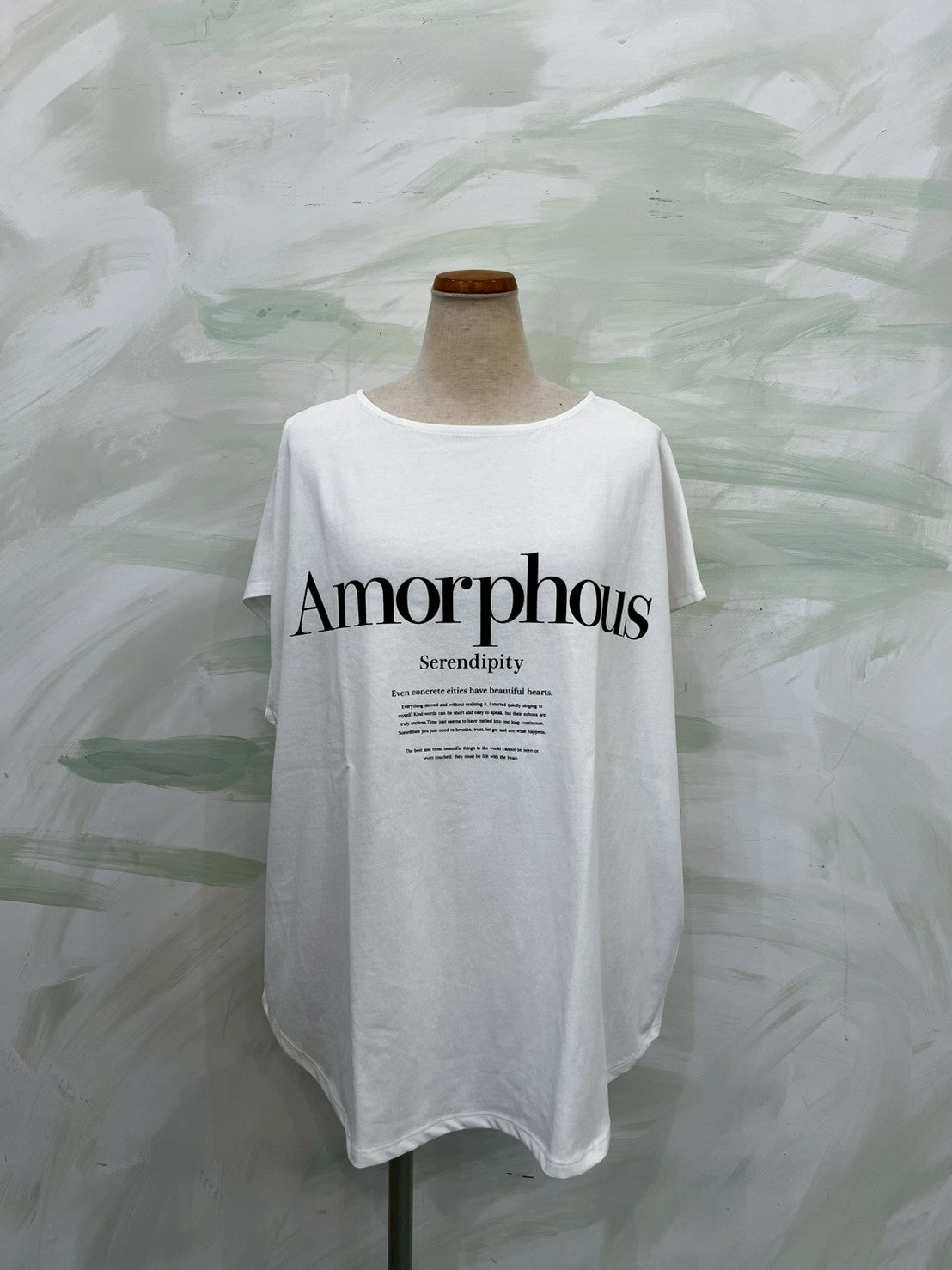 【botanical】USAコットン 前後2WAY フレンチオーバーロゴTシャツ