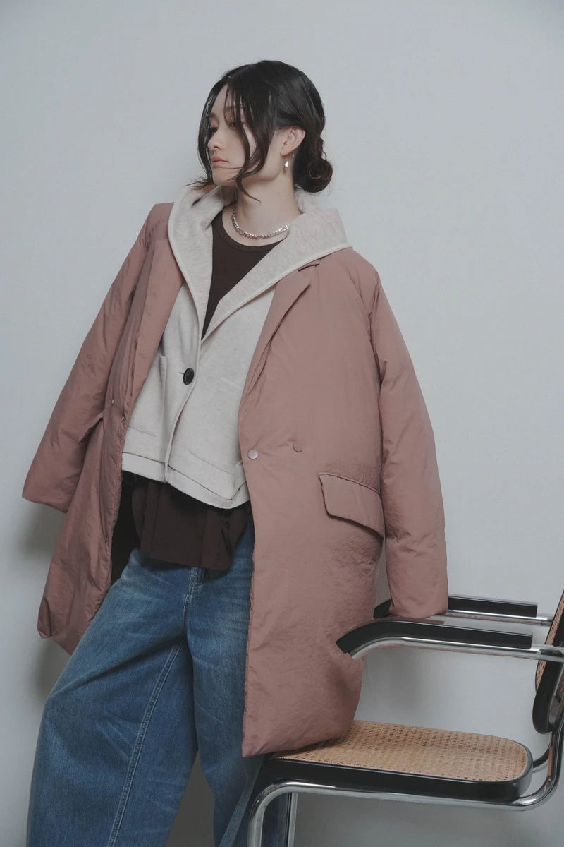 【予約商品】CYAN tokyo/ラウンドヘムフラノショートフーディ