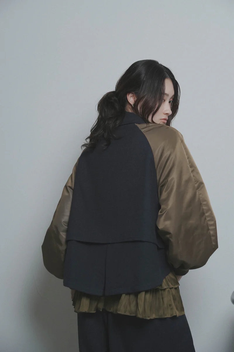 【予約商品】CYAN tokyo/ミリタリースリーブショートブルゾン
