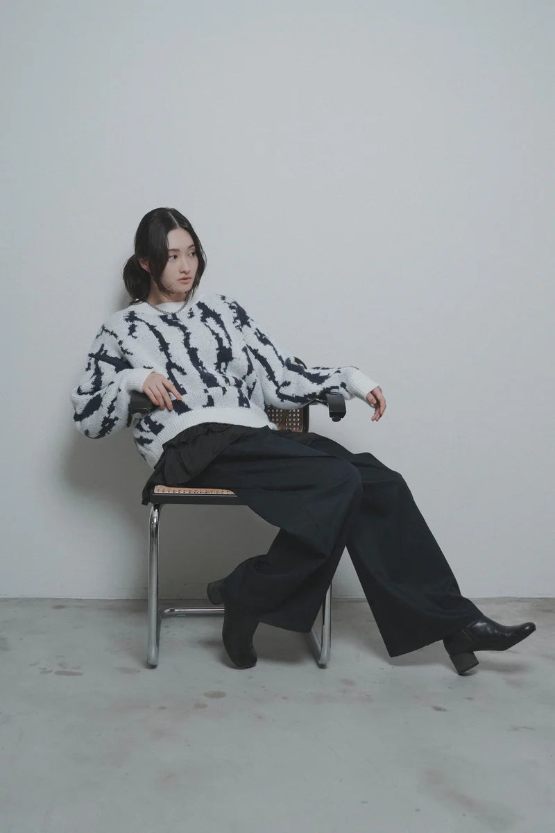 【予約商品】CYAN tokyo/ジオメトジャガードニット