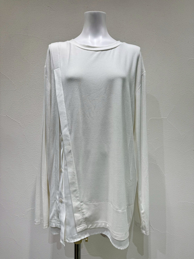 【予約商品】CYAN tokyo/シャツスリットウォームトップス