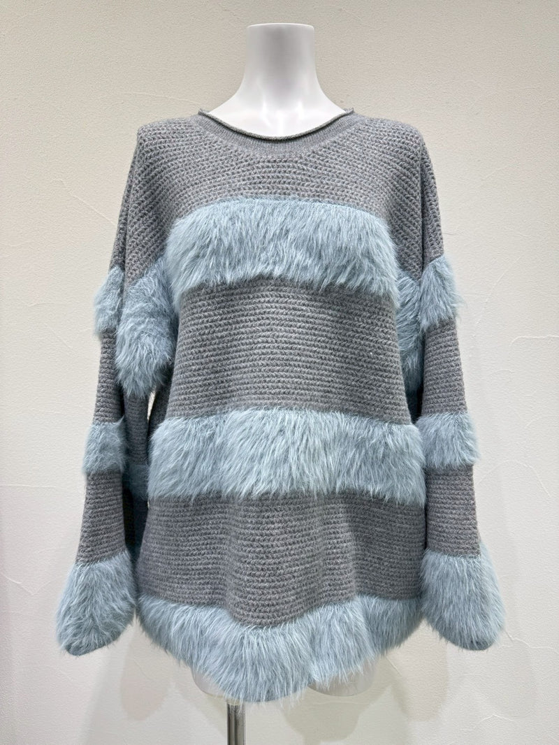 【予約商品】CYAN tokyo/ロールフィニッシュシャギーボーダー