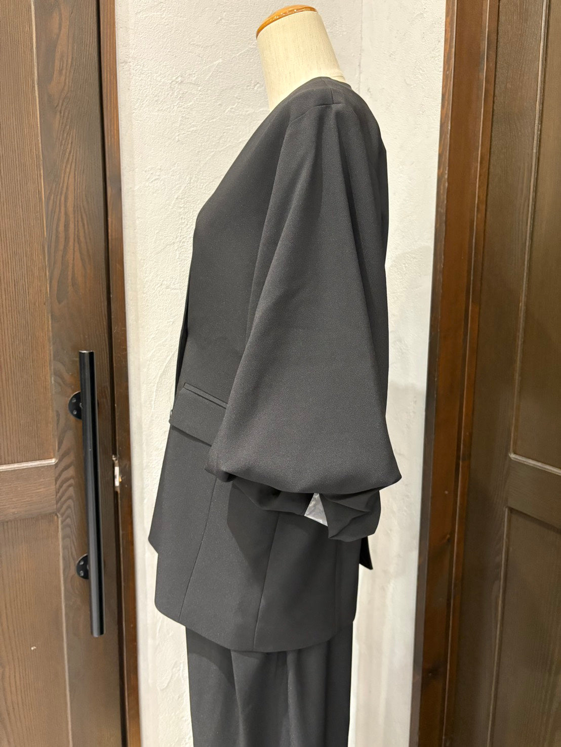【MARGAUX VINTAGE】バルーンスリーブノーカラージャケット