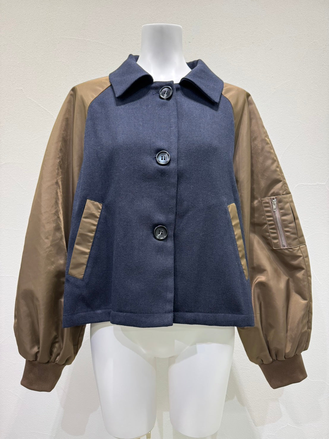 【予約商品】CYAN tokyo/ミリタリースリーブショートブルゾン