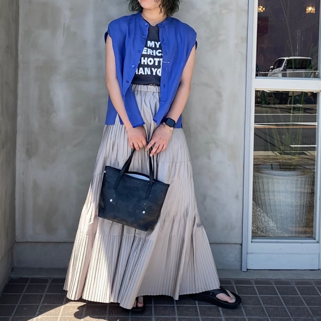 【botanical】ティアードプリーツスカート